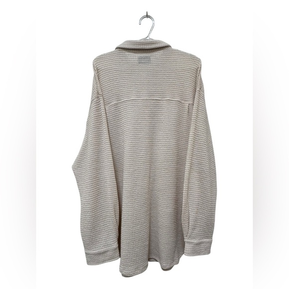 ✨ NWT Kuwalla Tee Waffle knit oversized button shirt XL - Picture 8 of 16
